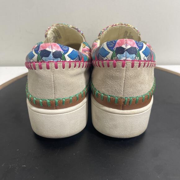 Johnny Was Shoes Womens Size 9 Medium Patchwork Slip-On Platform Floral Boho - Picture 8 of 13